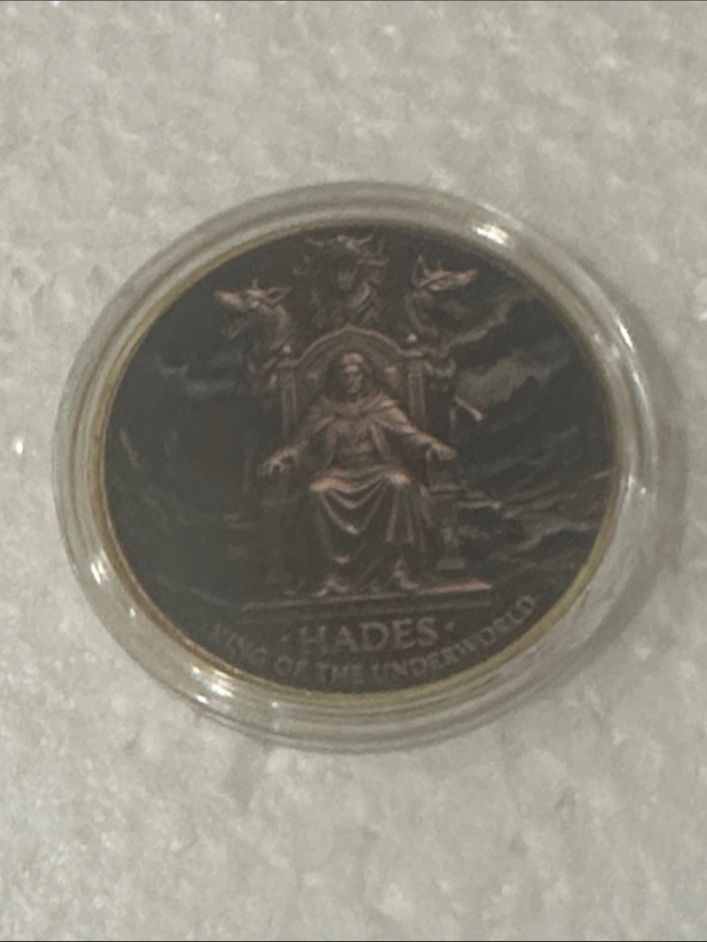 Bronze Hades Decorative Coin Accent